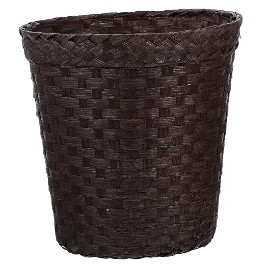 Wicker Waste Basket Wicker Trash Basket Hyacinth Trash Can Wicker Garbage Can for Bedroom Bathroom Coffee 10 Inch