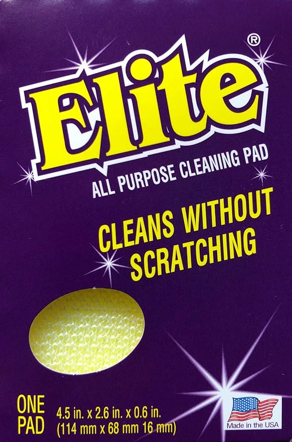 Elite All Purpose Cleaning Pad 24 Pads (Individually Boxed) Non Scratch Dish Sponge Scrubber Sponges for Kitchen and Household Use Made in USA