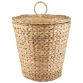 3 Gallon Wicker Trash Can with Liner and Lid - Rattan Trash Can - Wicker Waste Basket for Bathroom Bedroom Kitchen Living Room