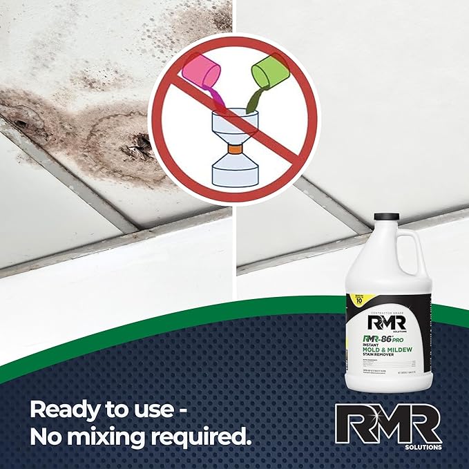 RMR-86 Pro Contractor Grade Mold Stain &amp Mildew Stain Remover Cleaning Solution Professional Quality Formula 1 Gallon