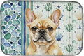 Caroline's Treasures Fawn French Bulldog Coastal Sea Glass Dish Drying Mat Absorbent Dish Drying Mat Pad for Kitchen Counter Dish Drainer Mat for Countertop 14 x 21 Multicolor