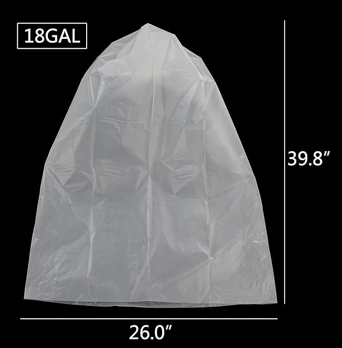Wekioger 18 Gallon Compactor Trash Bags 95-Count White