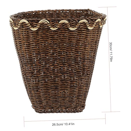 Homoyoyo Woven Trash Can for Multi-Function Decorative Waste Basket Compact Seagrass Design for Stylish Storage and Recycling Chic Organizer for Space