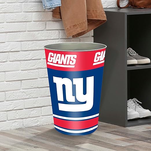 FANMATS NFL - New York Giants Wastebasket | Blue | 15x10.5x10.5 | Primary Logo Helmet &amp Wordmark