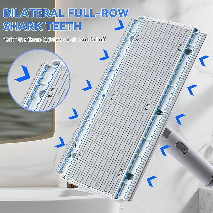 2026 New Upgraded Sweep &amp Mop Kit - Compatible with Swiffer Pads Shark Teeth Snap Grip Mini Mop Durable Hardwood Flooring Marble Cleaning Tools Home and Kitchen EssentialsWith 11 Reuse Dry Cl