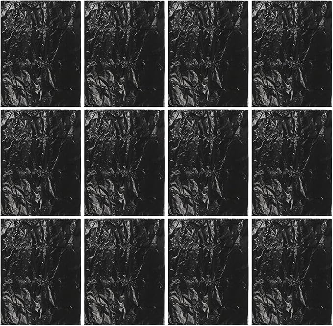 FRCOLOR 25pcs Black Trash Bags 90x110cm Thick 2.5mil Garbage Liners for Kitchen Bathroom Office Home Wastebasket Use