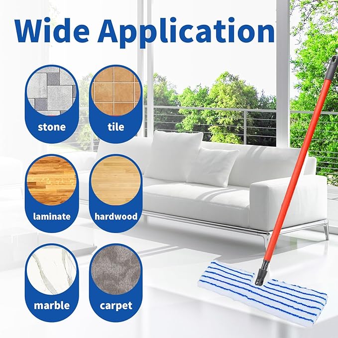 4 Pack Microfiber Mop Pads for O Cedar Mop Replace Head Flip Mop Refills Compatible with O-Cedar Hardwood Floor 'N More Reusable &amp Washable Mop Covers for Dry/Wet Use