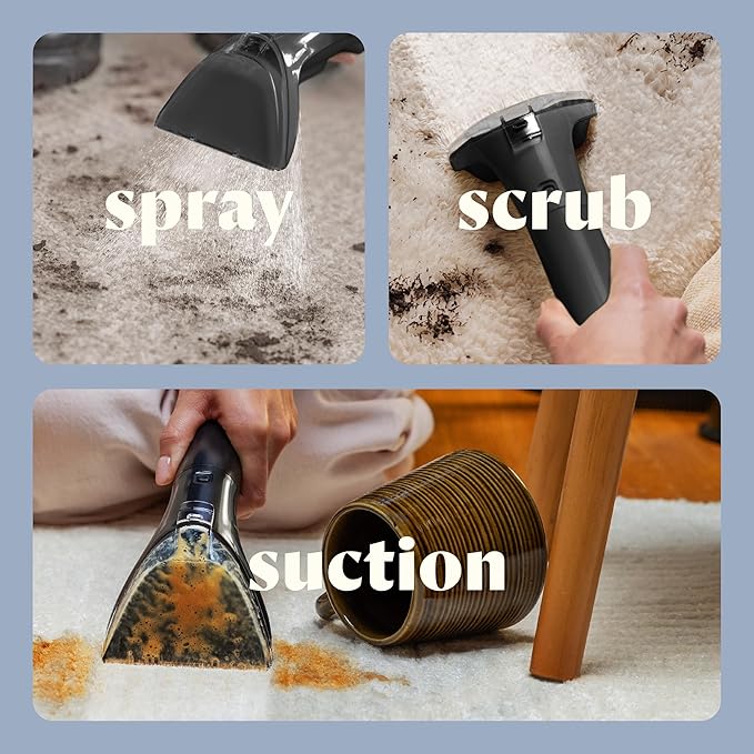 BISSELL Little Green Mini Portable Carpet and Upholstery Deep Cleaner Car/Auto Detailer with HydroRinse Self-Cleaning Tool and 4 Tough Stain Tool Limited Edition Color Lake 4075F