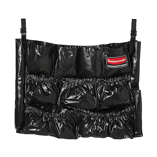 Rubbermaid Commercial Products Brute Caddy Bag Black Cleaning Tool and Supply Organizer for Brute Trash Cans