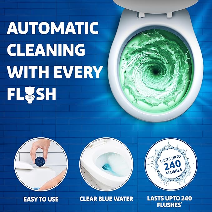 Harpic Flushmatic In-Cistern Toilet Cleaner Blocks Citrus - 100 g (Pack of 3) | Lasts Upto 240 Flushes