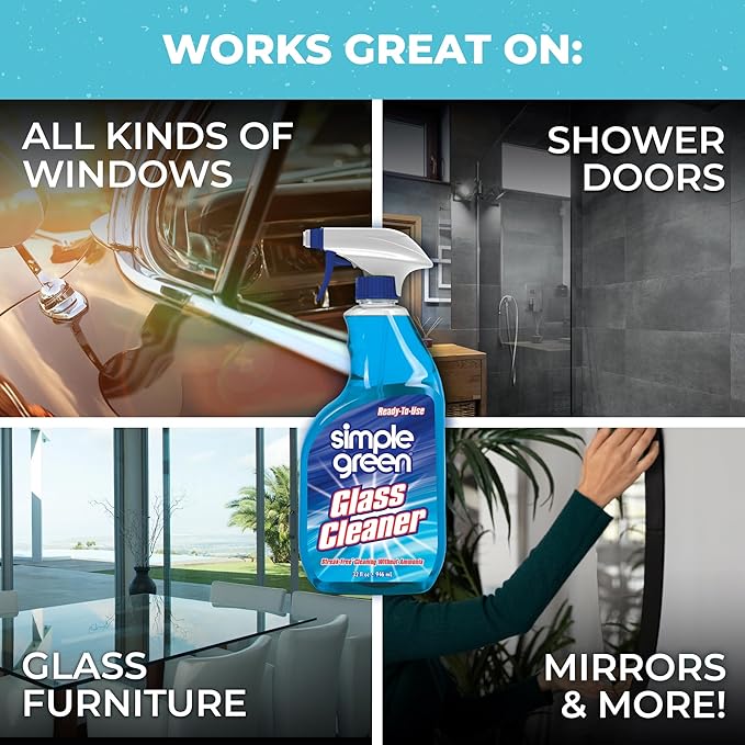 Simple Green Ready-To-Use Glass Cleaner 32 oz. Blue (Pack of 4)