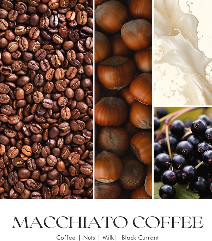AOOVOO Macchiato Coffee Scented Candles for Women - Aromatherapy Candle with Crystals Inside 10oz 60H Burning Time Soy Candles for Home Scented Birthday Gifts Valentines Day Candle for Women Mom