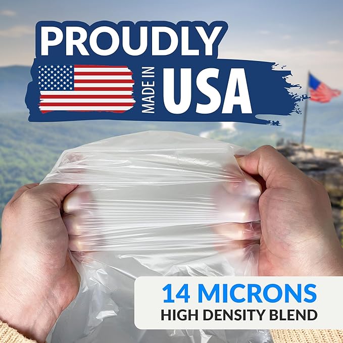 Reli. 30-33 Gallon Trash Bags Heavy Duty | 250 Count Bulk | Clear Large Trash Bags 30+ 32 Gallon | Made in USA