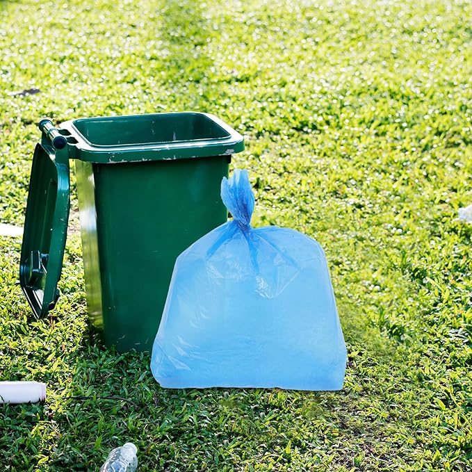 50pcs Large Blue Tear-resistant Plastic Trash Bags 80x100cm Thickened Kitchen Garbage Bags for Hotel Office School Sanitation Use