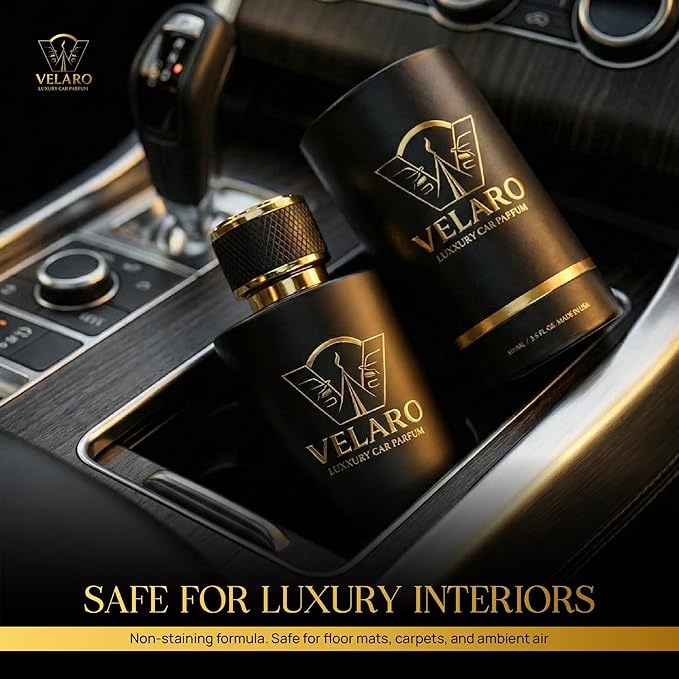 Luxury Car Fragrance Spray – 100ML (3.4oz) | Woody Amber Scent with Fresh Citrus &amp Spicy Aromatics | Heat-Resistant Perfume-Grade Car Scent (For Vehicle Interior Only)