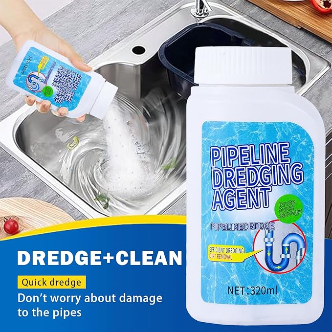 5PC Drain Clog Remover Pipeline Dredging Agent Powerful Quick Cleaning Drain Toilet Cleaner Tool Unclog Toilet Clog And Kitchen Sink Pipe Unblocker Powder