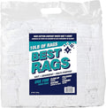 Arkwright Premium T-Shirt Rags Bulk 10 lb Bag Cotton Cleaning Towels Low Lint Knit Wiping Cloths for Paint Stain Grease Shop and Auto Use Quick Dry Machine Washable White