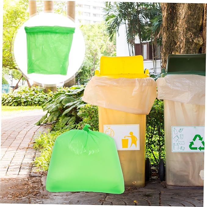 50pcs Thickened Tear-resistant Garbage Bags Large Kitchen Trash Bags for Bathroom Bedroom Office Hotel Use PE Material Liners