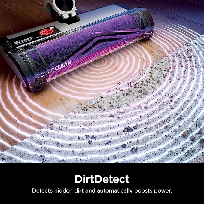 Shark IW1111 Detect Pro Cordless Stick HEPA Filter QuadClean Multi-Surface Brushroll Lightweight Vacuum Includes 8 Crevice Tool Up to 40-Minute Runtime Dark Grey/Silver (Renewed)