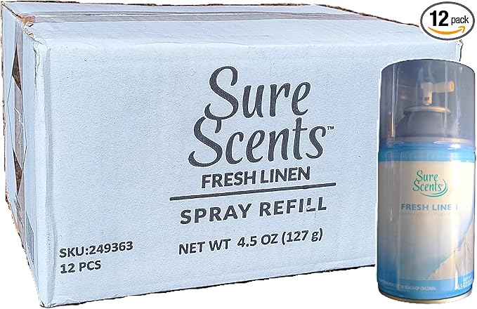 Sure Scents™ Fresh Linen Automatic Spray Refills 4.5 oz. 12 Pack