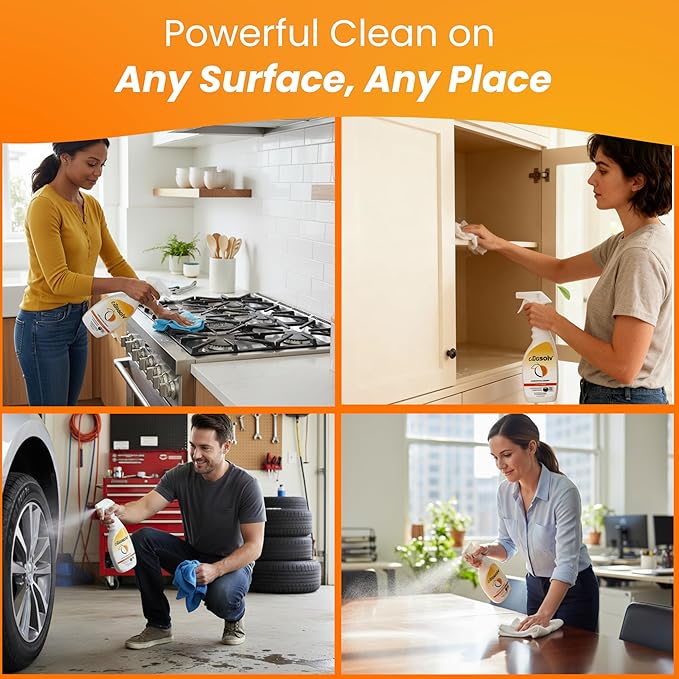 Citra Solv All Purpose Cleaning Spray – Powerful Citrus Degreaser for Kitchen &amp Bathroom Multi-Surface Cleaner No Harsh Chemicals Valencia Orange 22oz (2 Pack)