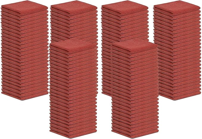 Cotton Shop Towels Red – (Pack of 150) Size 14x14 Inches Cleaning Rags – Absorbent Shop Rags and Multipurpose Cleaning Towels for Automobiles Industries Garage and Homes