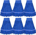 Commercial Mop Head Replacement 6 Pack Heavy Duty Cotton Mop Heads Super Absorbent &amp Washable Floor Cleaning Mop Refills for Cleaning Services Offices &amp Home Use