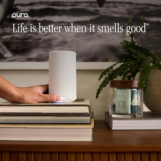 Pura x Studio McGee Home Scent Refill - Smart Air Diffuser - Up to 120-Hours of Luxury Fragrance per Refill - Home Essential - Clean &amp Safe Diffuser Fragrance - 2 Pack Santal Vanilla