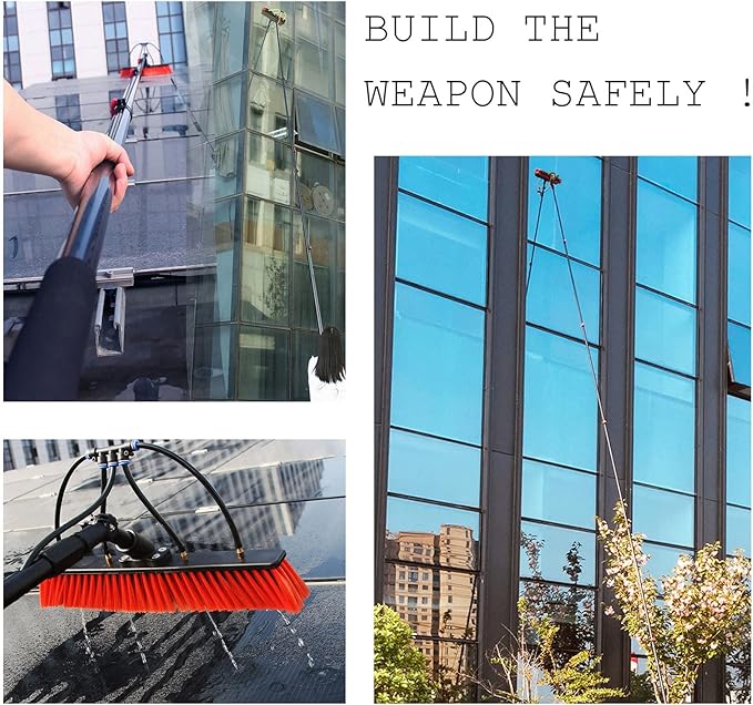 Water Fed Pole Kit Window Cleaning Tool Kit Extendable Cleaner Conservatory Roof Suitable for Photovoltaic Panel Cleaning Trucks12FT/3.6M