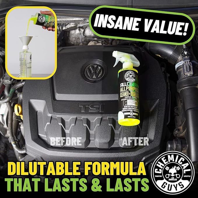 Chemical Guys All Clean+ Citrus All Purpose Cleaner (2 x 16 Fl Oz) – Interior &amp Exterior Multi-Surface Degreaser &amp Stain Remover