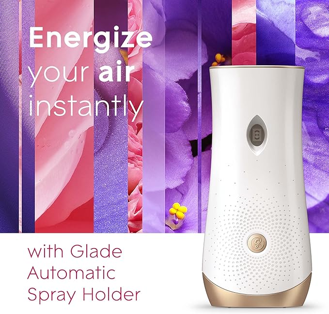 Glade Automatic Spray Refill Air Freshener for Home and Bathroom Rose &amp Bloom 6.2 Oz 3 Count
