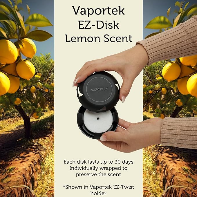 Vaportek EZ-Disk fragrance disk for use in EZ-Twist holder 12 disks Lemon Scent