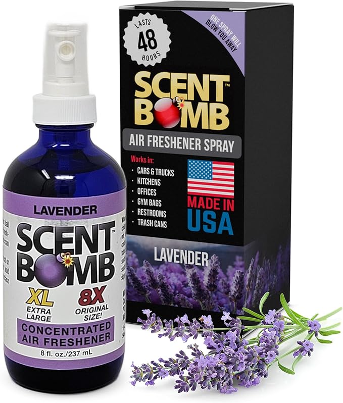 Scent Bomb Air Freshener Spray Long-Lasting Odor Eliminator for Home &amp Car Effective Deodorizer Spray for Kitchen Bathroom Fresh Room Spray &amp Smell Neutralizer Lavender