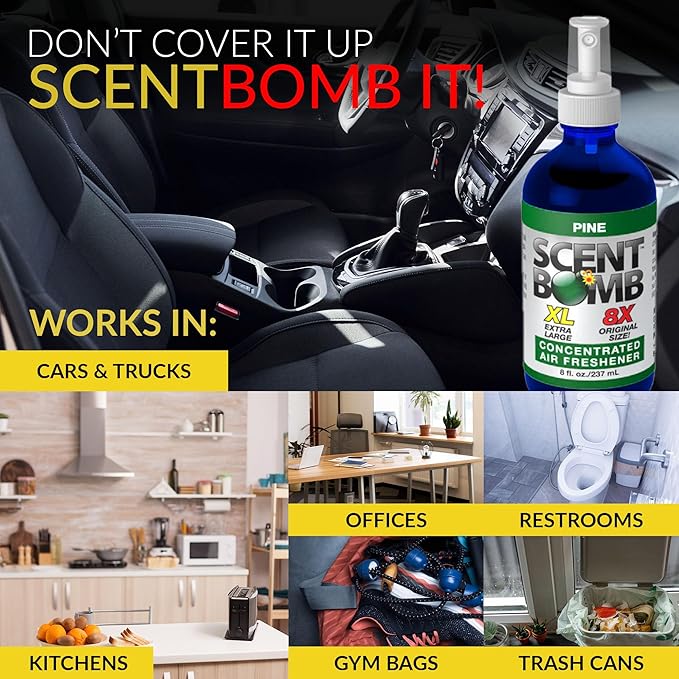 Scent Bomb Pine Air Freshener Spray Long-Lasting Odor Eliminator for Home Office &amp Car