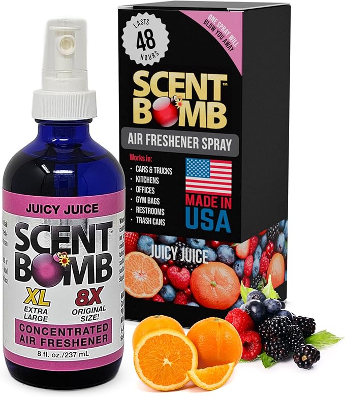 Scent Bomb Air Freshener Spray Long-Lasting Odor Eliminator for Home &amp Car Effective Deodorizer Spray for Kitchen Bathroom Fresh Room Spray &amp Smell Neutralizer Juicy Juice