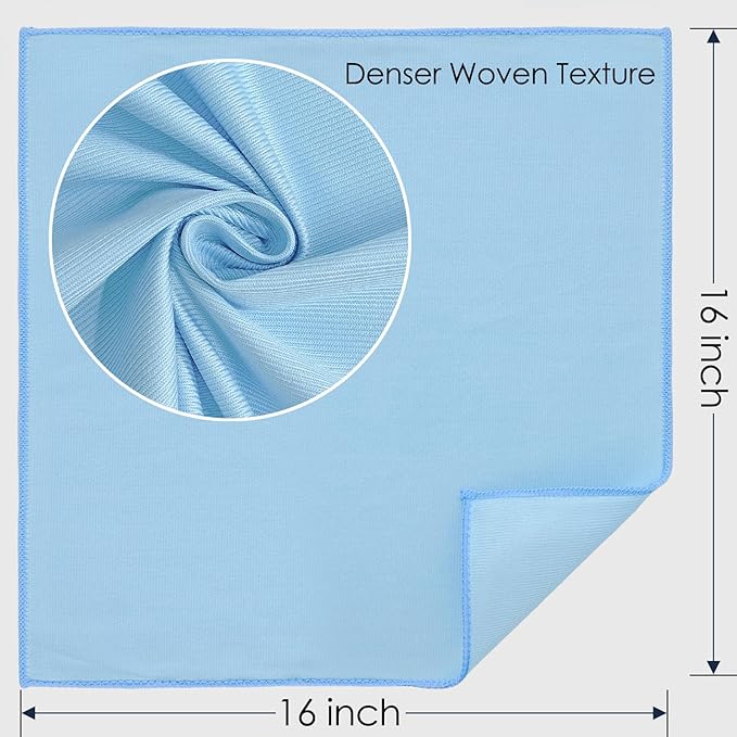 24 Pack Microfiber Glass Cleaning Cloth 16 Inch X 16 Inch Polishing Cloths Glass Cleaning Towel Lint Free Cloth for Cleaning Windows Glasses Mirrors Windshields Stainless Steel