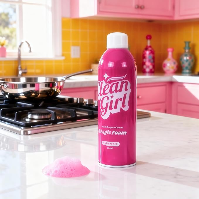 Magic Foam - Satisfying Pink Foaming All-Purpose Cleaner - 500ml Each (Pack of 6)