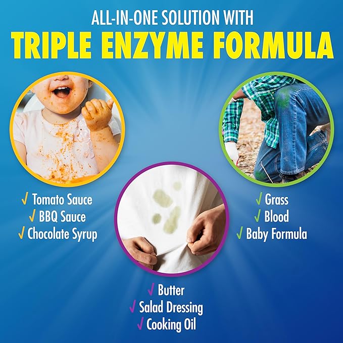 Zout Laundry Stain Remover SprayTriple Enzyme Formula Removes the Toughest StainsMade in the USA22 Ounce Bottles(Pack of 4)