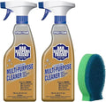Bar Keepers Friend MORE Spray + Foam Multipurpose Cleaner (2 x 25.4 oz) &amp Dish Fish Dual Sponge for Bathroom Kitchen &amp Outdoor Use on Stainless Steel Aluminum Brass Tile Ceramic Porcelai