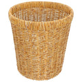 Alipis Rattan Trash Can Kitchen Waste Basket Weaving Wastebasket for Kitchen Living Room Storage Basket