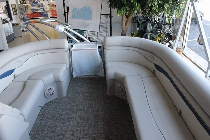 Pontoon - Portable Trash Bag Holder – Measure The Rail Thickness Before Ordering it Will be a Very Tight fit so it Won’t Fall in The Water. Use only a 13-Gallon Drawstring Garbage Bag.
