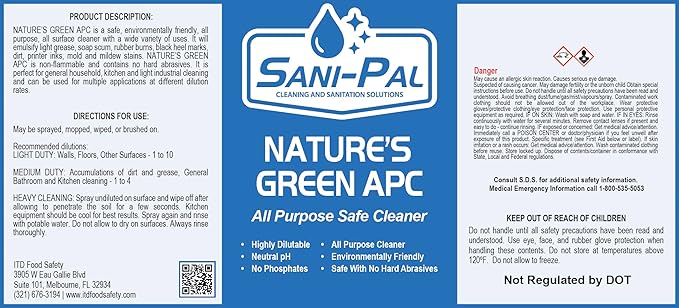 Nature's Green APC safe environmentally friendly all purpose all surface cleaner 128 fl oz Fresh Scent