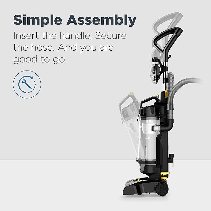 EUREKA PowerSpeed Lightweight Powerful Upright Vacuum Cleaner for Carpet and Hard Floor Pet Turbo BlackYellow