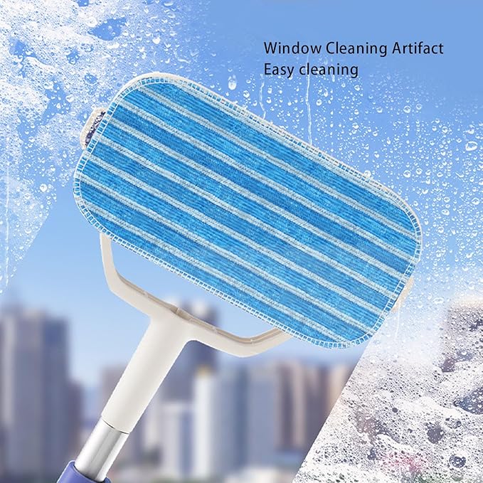 Garosa Electric Window Cleaner 11500 RPM Powerful Motor Telescopic Pole Removable Head Cordless with 1500mAh Rechargeable Battery for Glass Marble Tile Wall Car