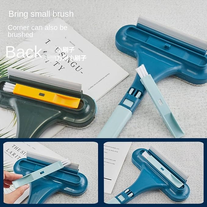 Screen Window Brush Cleaning Appliance Window Cleaning disassembly-Free Cleaning Screen Window Cleaning Tools Household high-Rise Building Wiper Two-Sided Brush S1 Green White