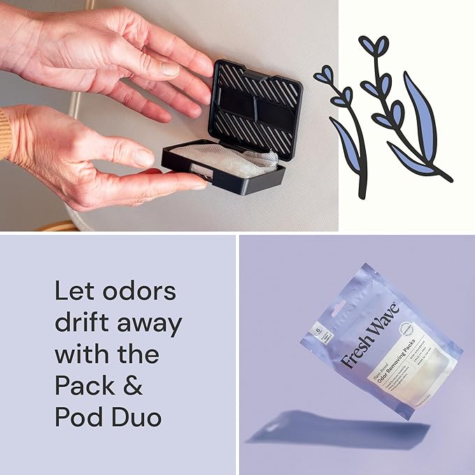 Fresh Wave Lavender Odor Removing Packs and Pod Bundle: (2) 6ct. Packs (1) Pod