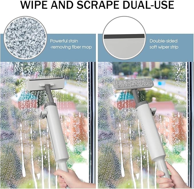 Compact Mini Mop for Kitchen Floor Cleaner Desktop Easy Storage Design for Tile and Hardwood(3 Cloths)