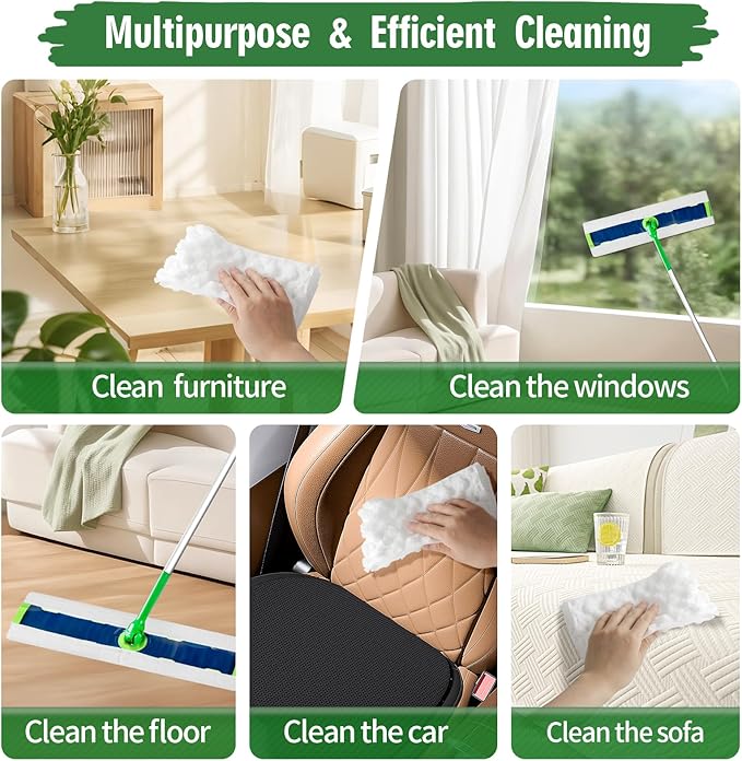 Heavy Duty Dry Sweeping Cloths Compatible with Swiffer Sweeper XL Mop Sweeper X-Large Dry Cloth Refills for Floor Mopping and Cleaning Disposable Pet Dry Pads Refills 80 Count