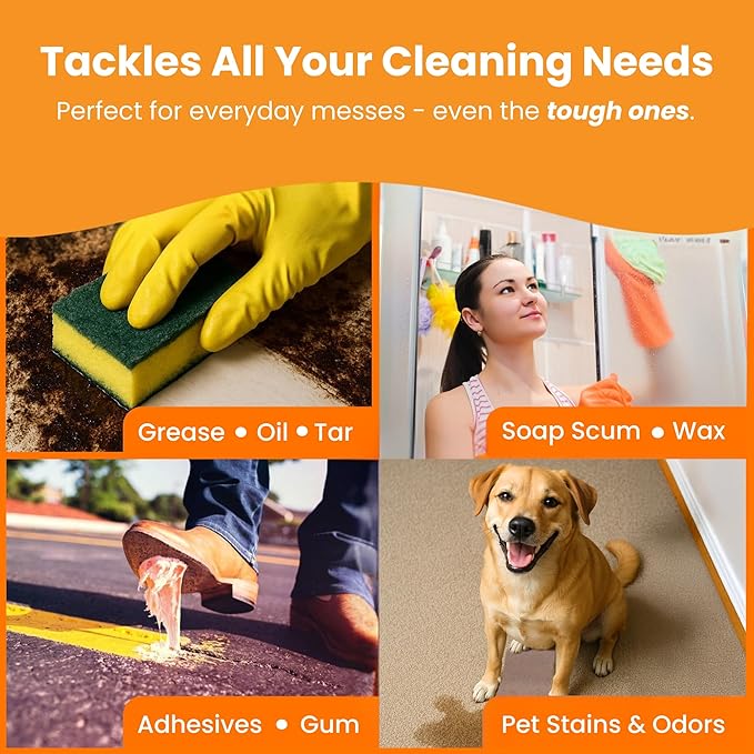 Citra Solv Concentrated Household Cleaner &amp Degreaser -Valencia Orange Scent 8 fl oz Safe Effective and Versatile Cleaning Solution Natural Ingredients Non ToxicBiodegradable Made in USA (12)