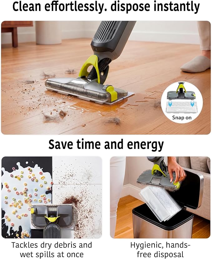 Disposable Replacement Pads for Hard Floor Cleaning 20 Pack Compatible with Shark Vacmop VM252 VM250 VM200 VMP30 sharkvac mop vac Refills